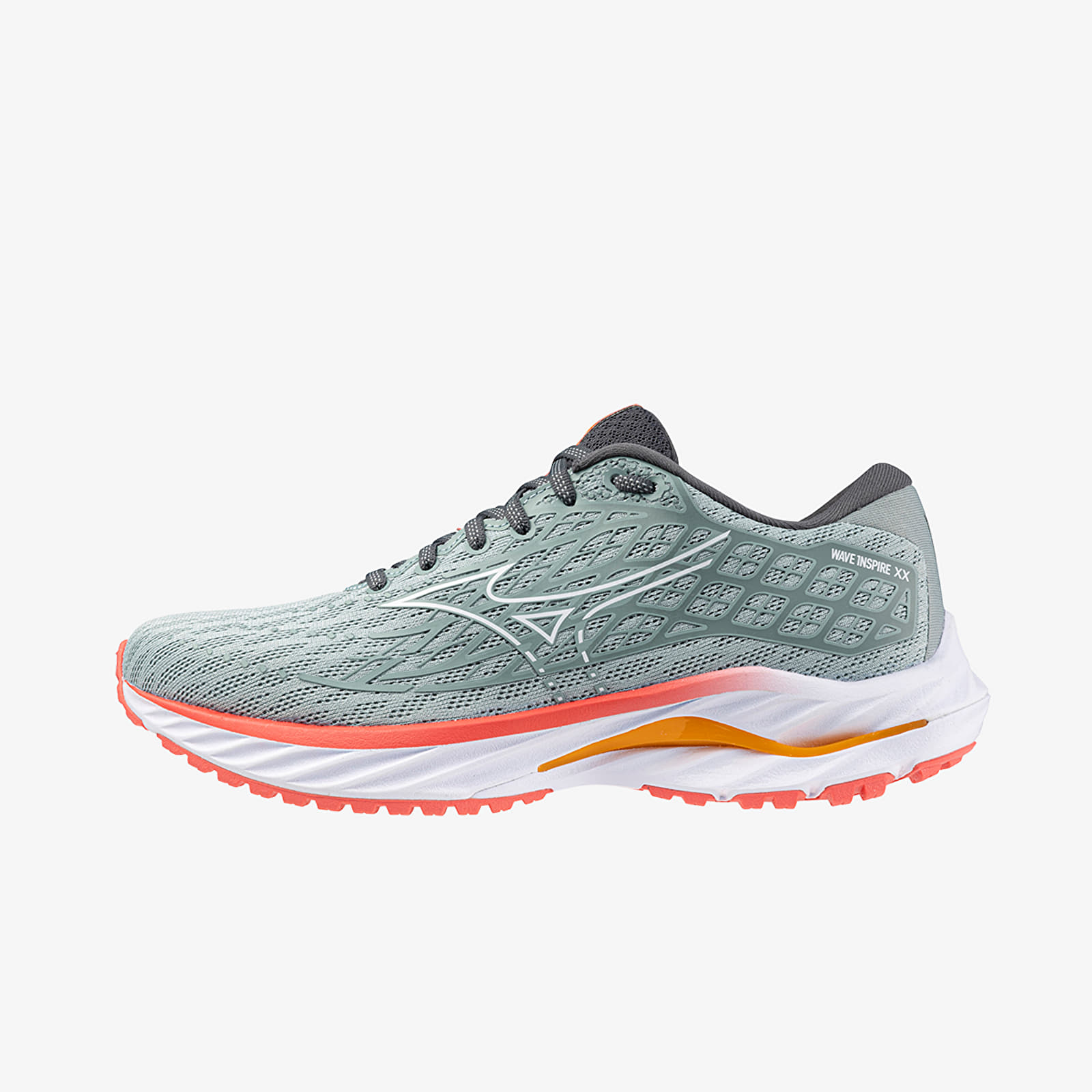 Damesschoenen Mizuno Wave Inspire 20 Gray Mist/ White/ Dubarry