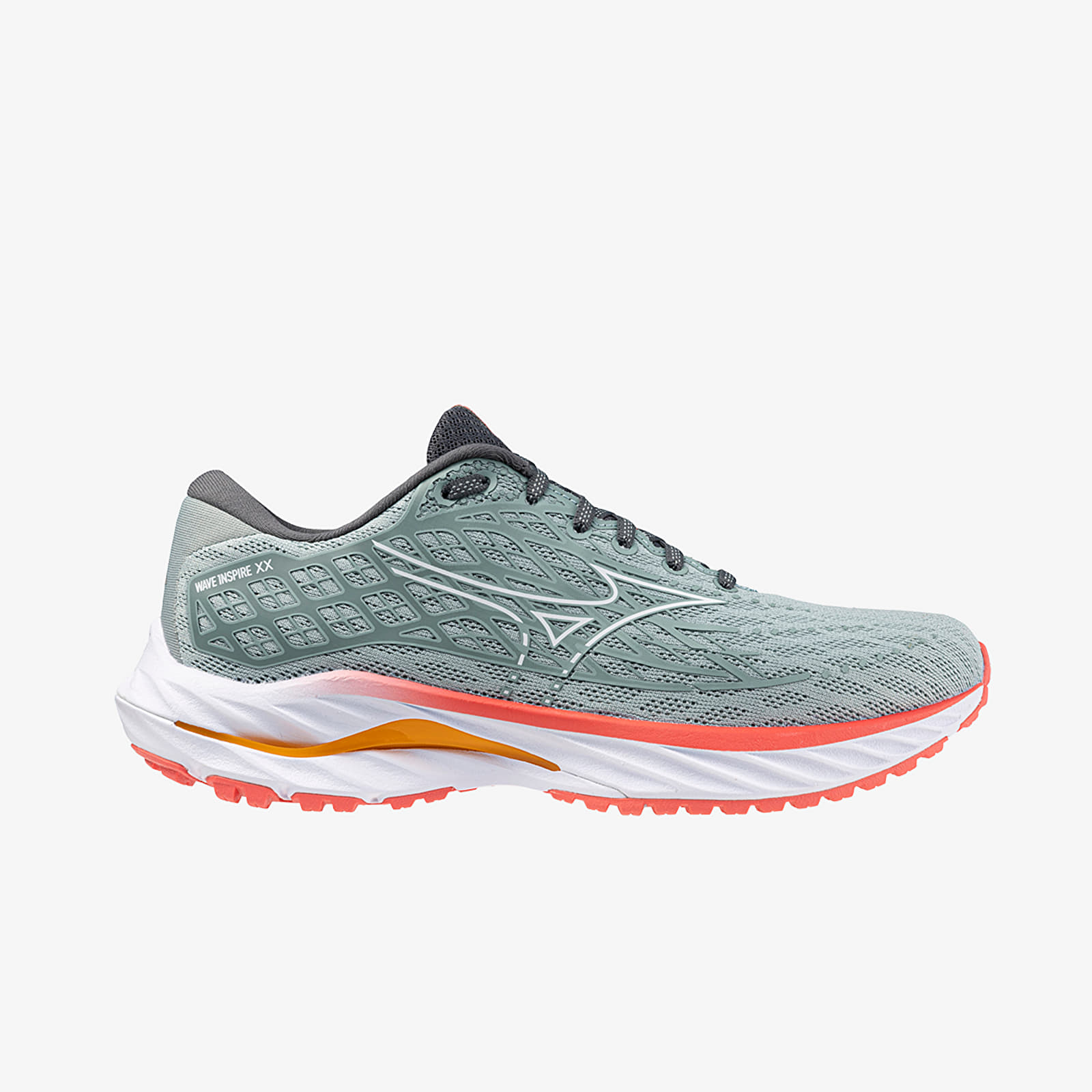 Damesschoenen Mizuno Wave Inspire 20 Gray Mist/ White/ Dubarry