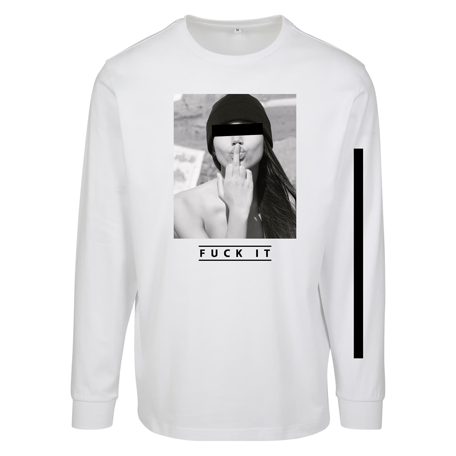 Tričko Urban Classics Fuck it Longsleeve White M