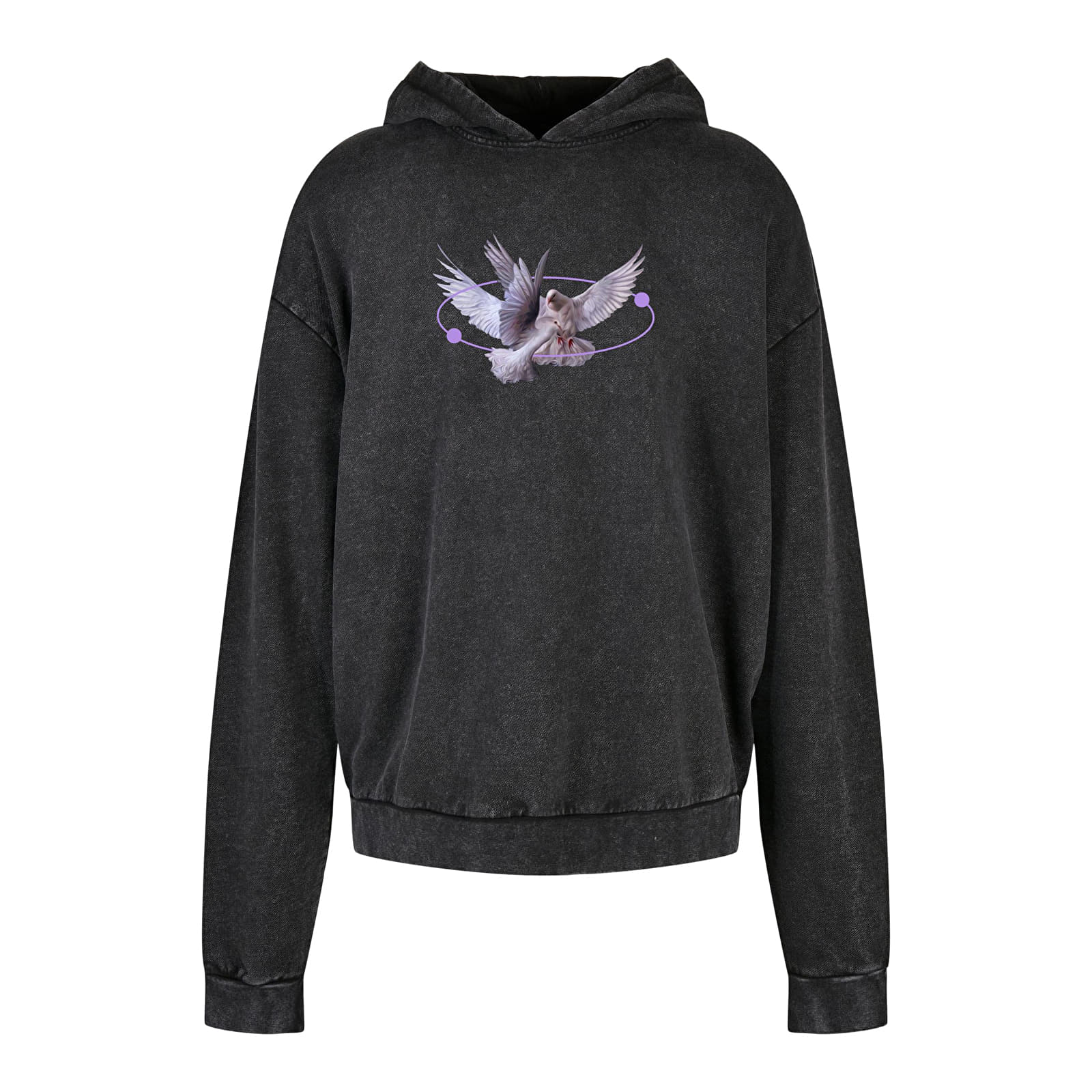Mikiny Urban Classics Vive la Liberte Oversize Hoody Acid Black