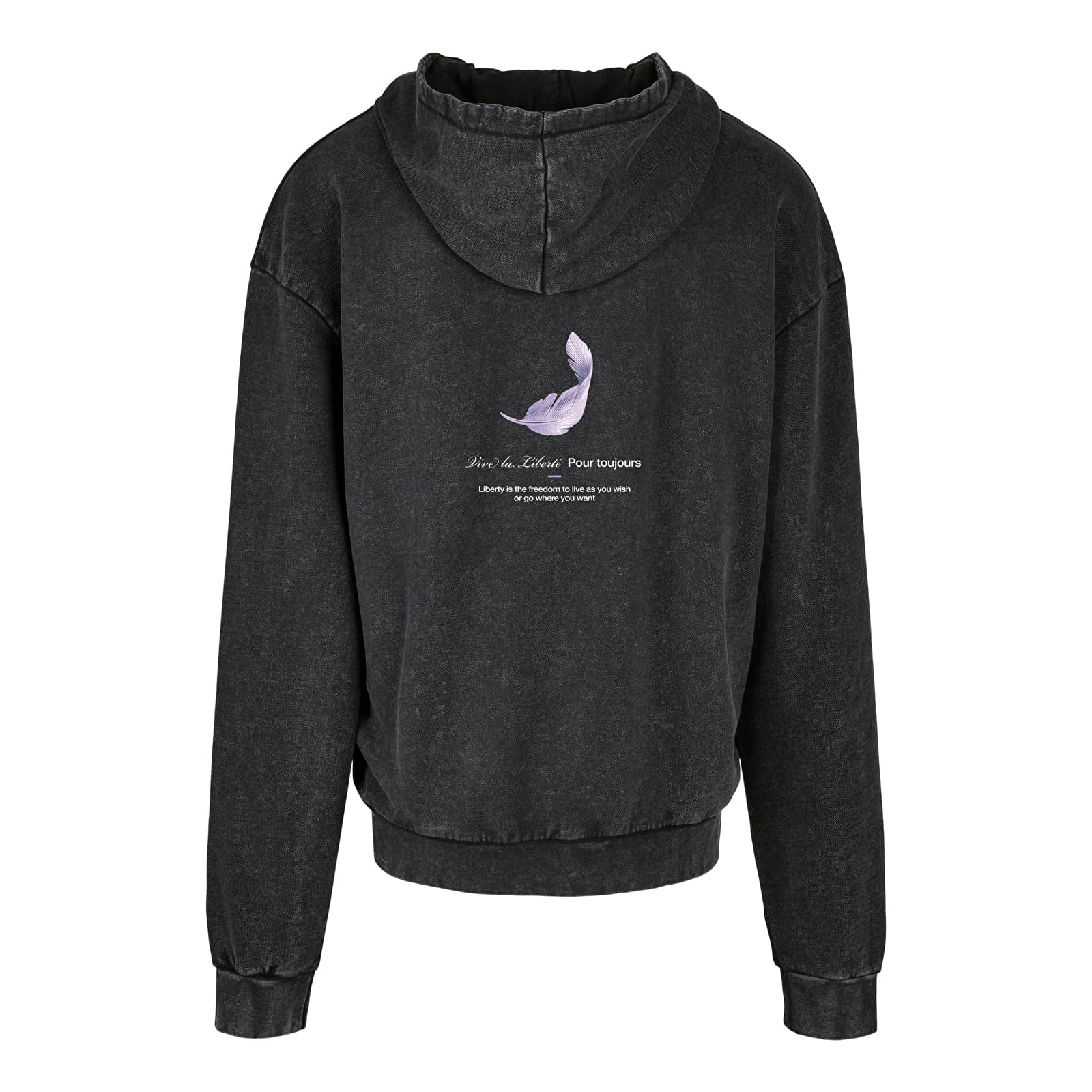 Mikiny Urban Classics Vive la Liberte Oversize Hoody Acid Black