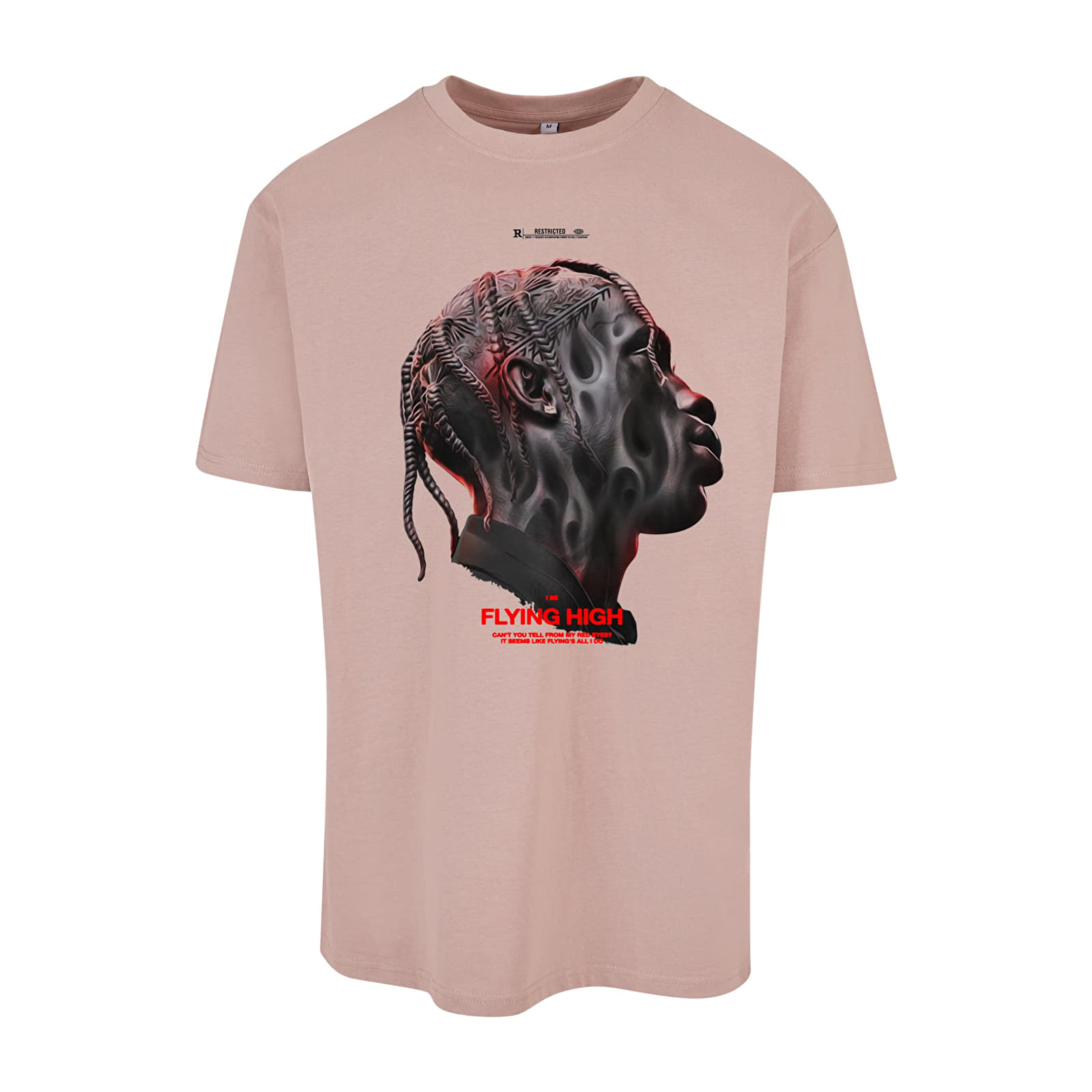 Trička Urban Classics Flying High Oversize Tee Dusk Rose