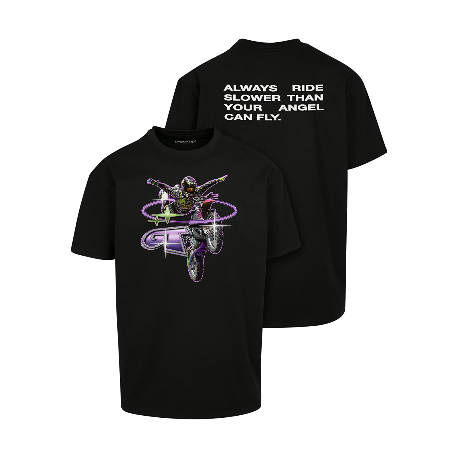 Μπλούζες Urban Classics Moto GT Oversize Tee Black