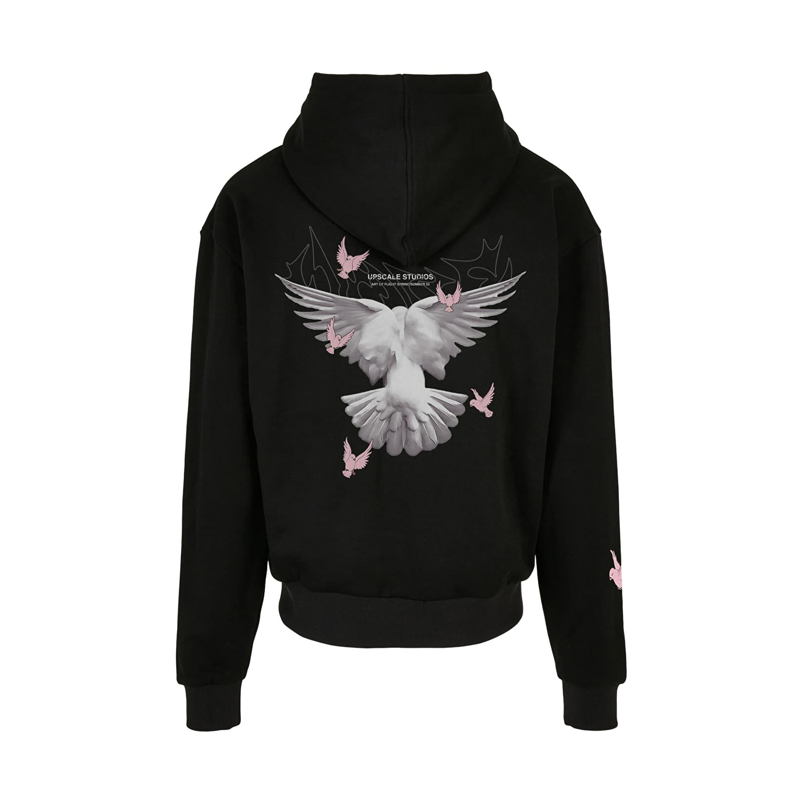 Dukserice Urban Classics Doves Oversize Zip Hoodie Black
