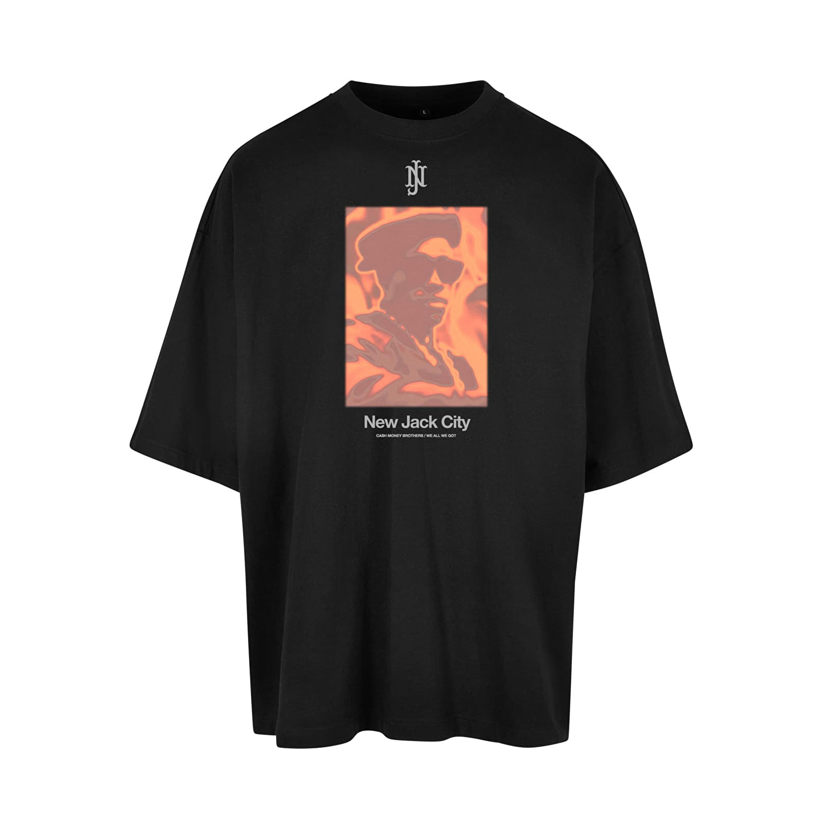 Trička Urban Classics New Jack City Huge Tee Black