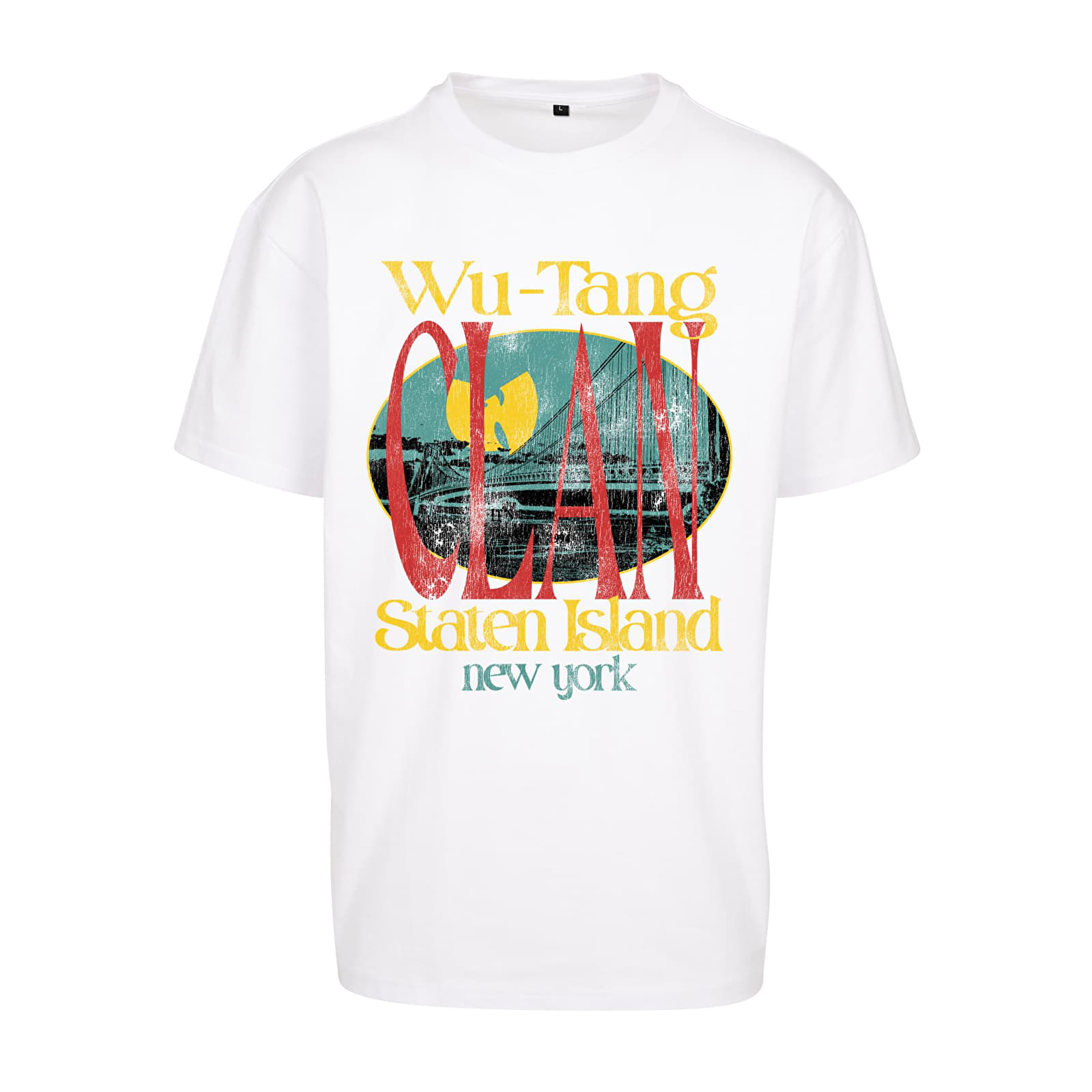 Majice i košulje Urban Classics Wu Tang Staten Island Oversize Tee White