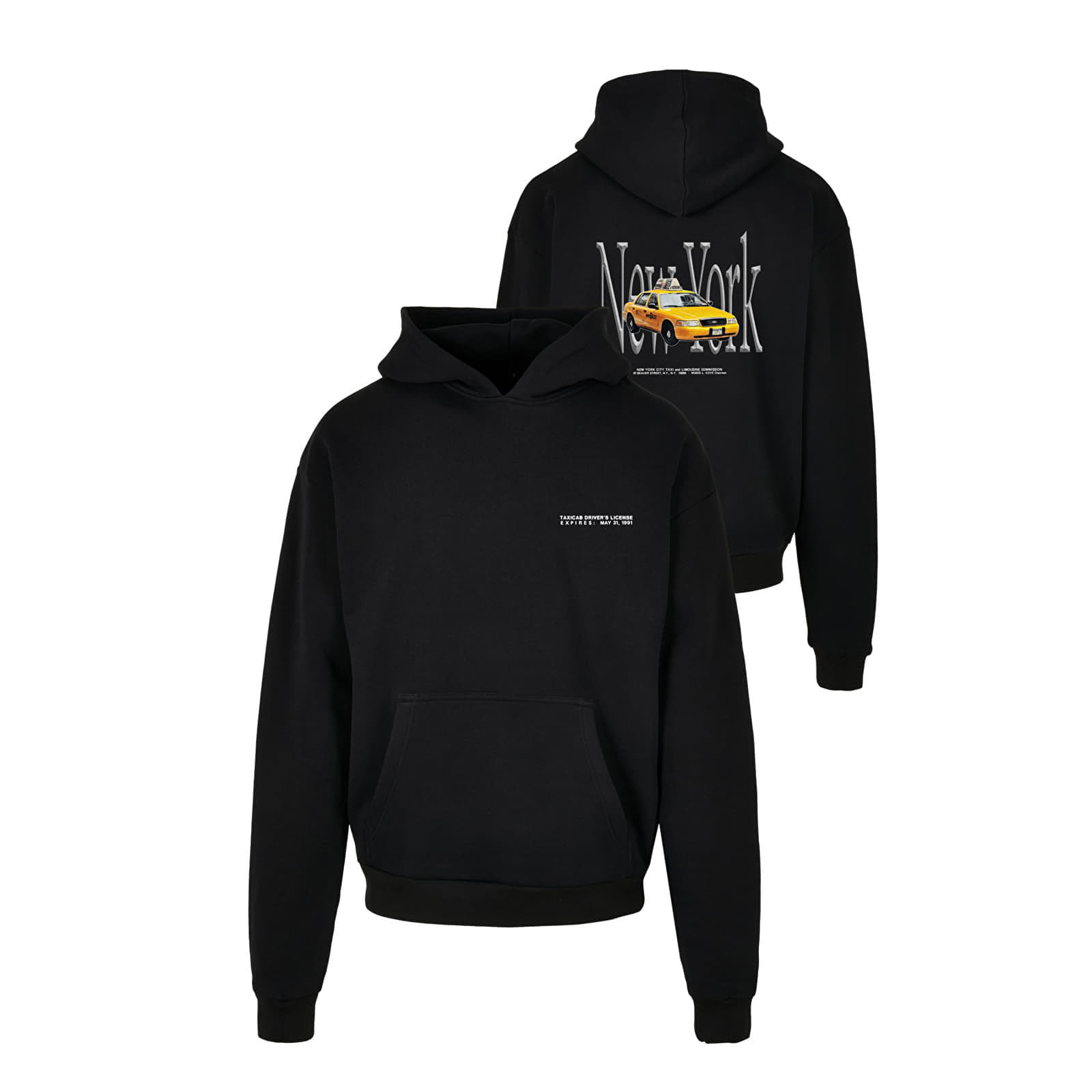 Mikina Urban Classics NY Taxi Hoodie Black S