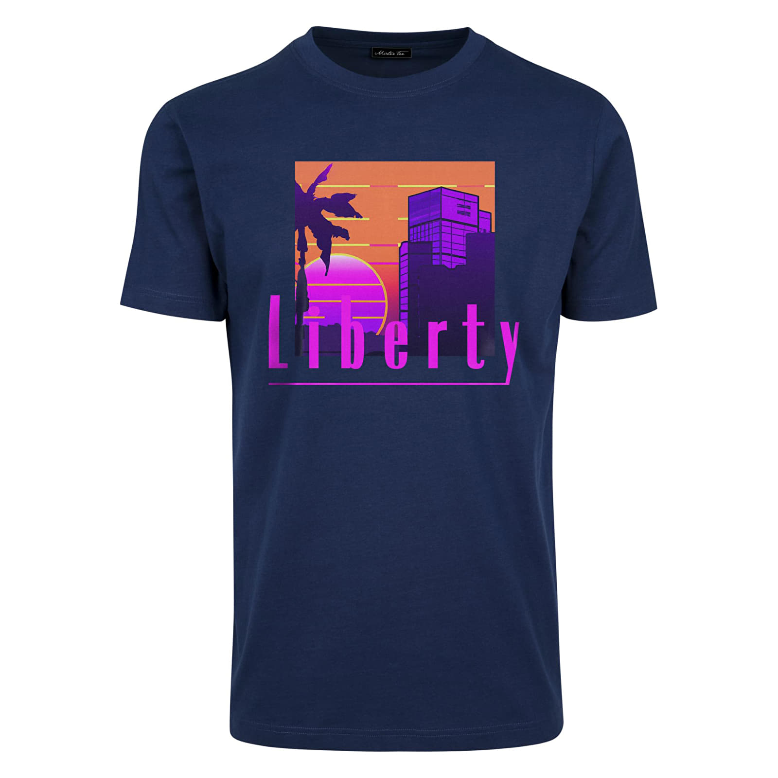 T-Shirts Urban Classics Liberty Sunset Tee Light Navy