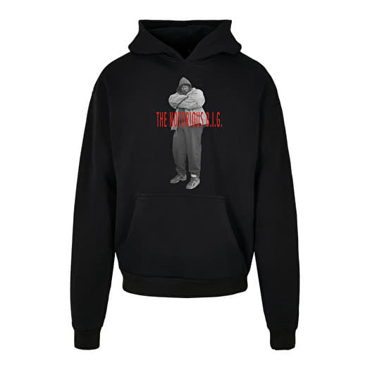 Sweatshirts Urban Classics Biggie Smalls Concrete Heavy Oversize Hoody Black Queens