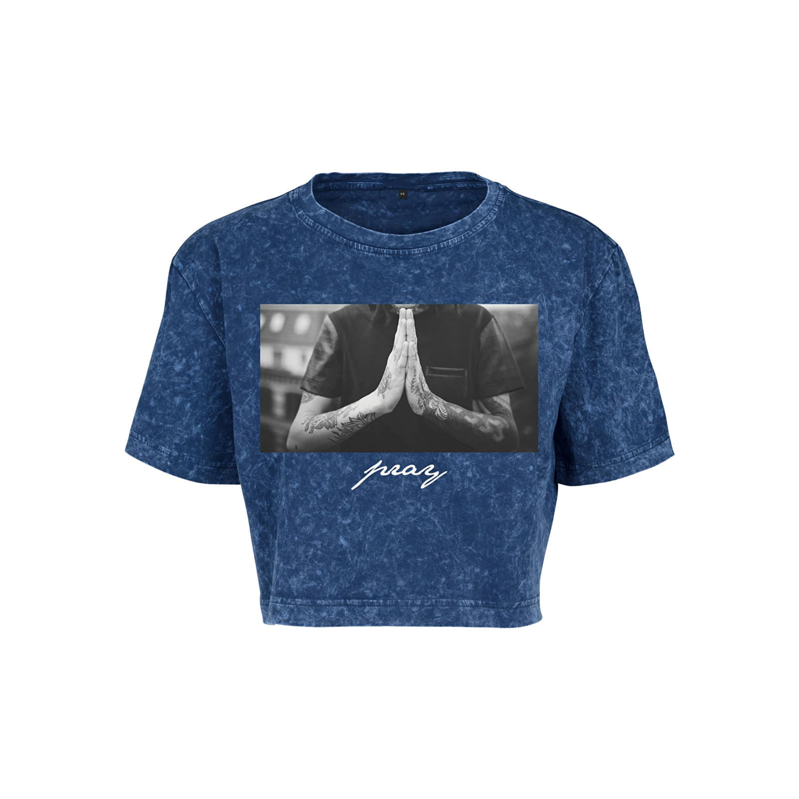 Tričko Urban Classics Ladies Pray Tee Indigo White M