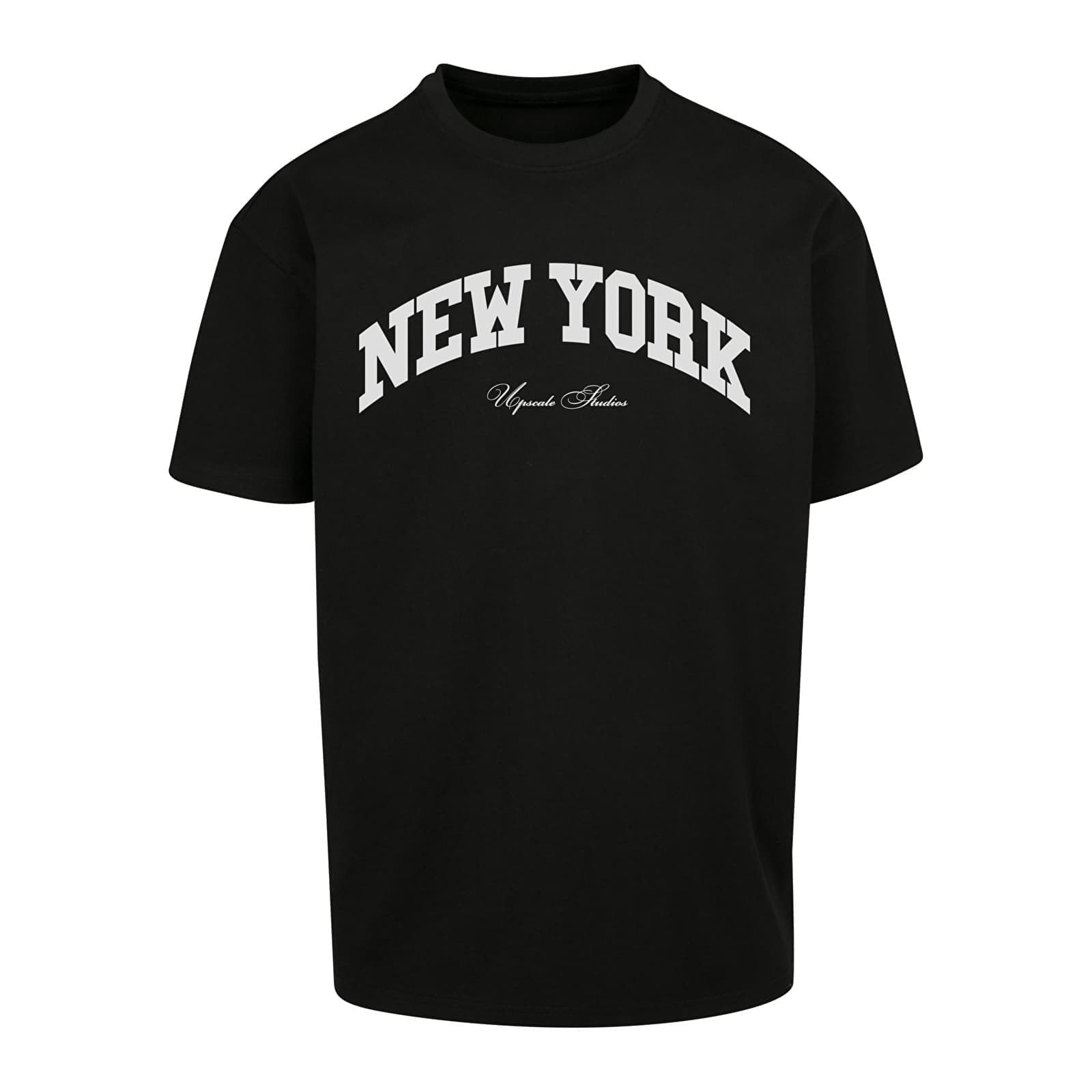 Tričko Urban Classics New York College Oversize Tee Black M