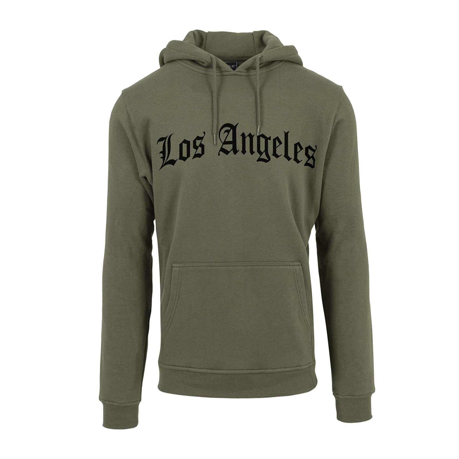 Dukserice Urban Classics Los Angeles Wording Hoody Olive