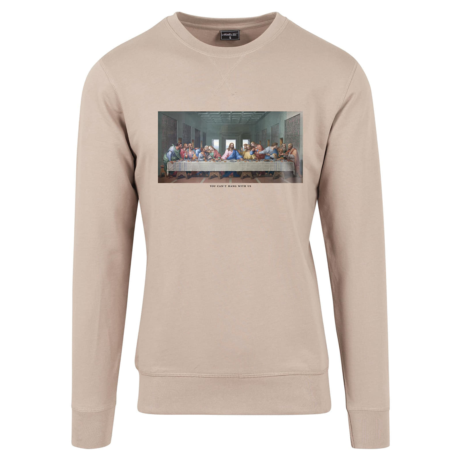 Mikina Urban Classics Canīt Hang With Us Crewneck Dark Sand XL