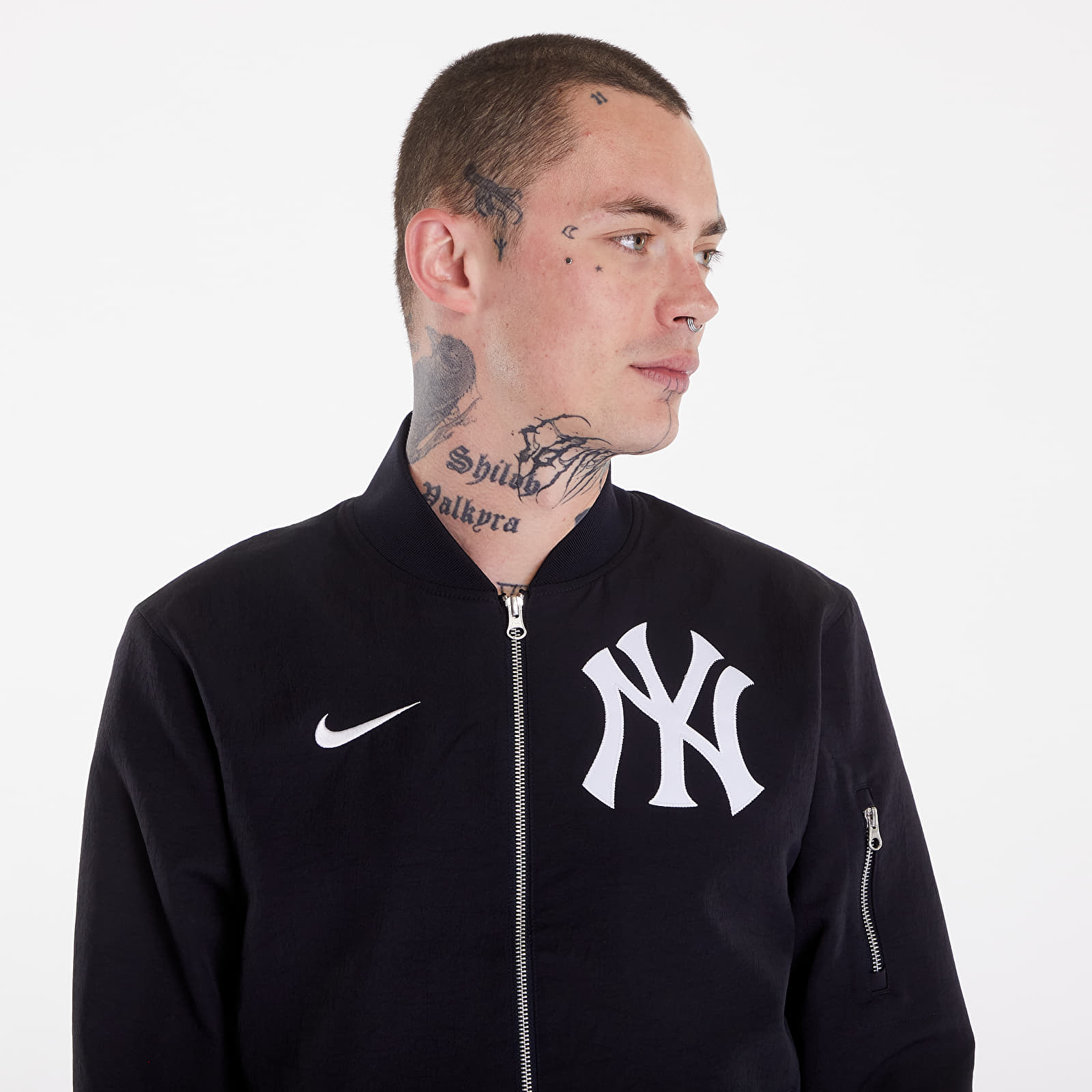 Bombers pour hommes Nike Men s AC Bomber Jacket Pitch Blue Pitch Blue White Queens