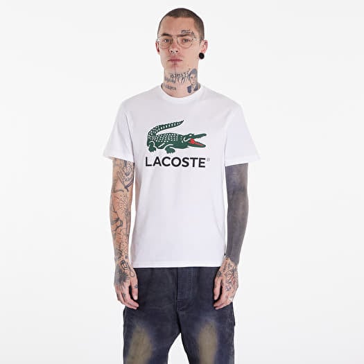 T-shirt LACOSTE  Cotton Jersey Signature Print T-Shirt  White