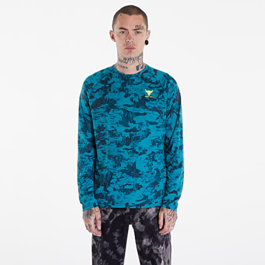 T-shirt Under Armour Project Rock IsoChill LS Hydro Teal/ Black/ High-Vis Yellow