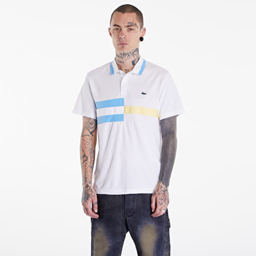 Μπλουζάκι LACOSTE Men's S/S Polo White/ Bonnie/ Yellow