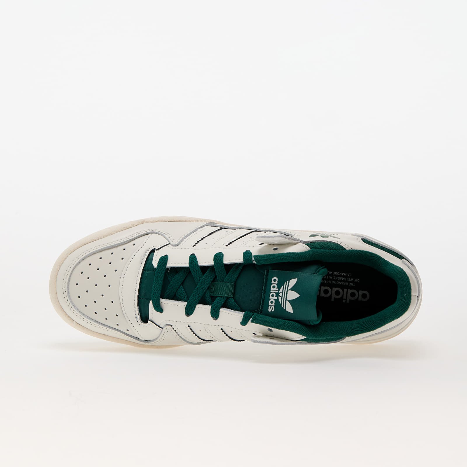 Vīriešu čības un apavi adidas Forum Low Cl Cloud White/ Collegiate Green/ Crew White