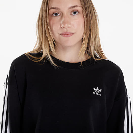 Hoodies and sweatshirts adidas 3 Stripes Classics Crew Black Queens