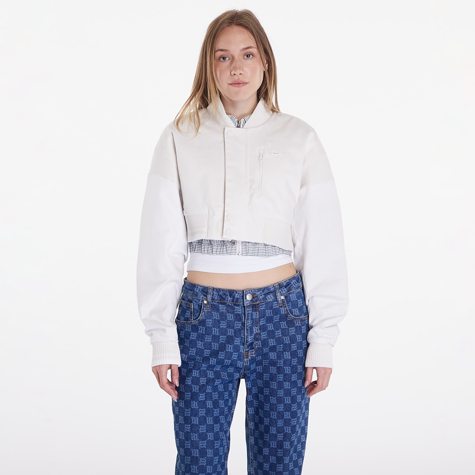 Jacken Nike Sportswear Destroyer Women's Cropped Canvas Jacket Phantom/ Summit White/ Summit White