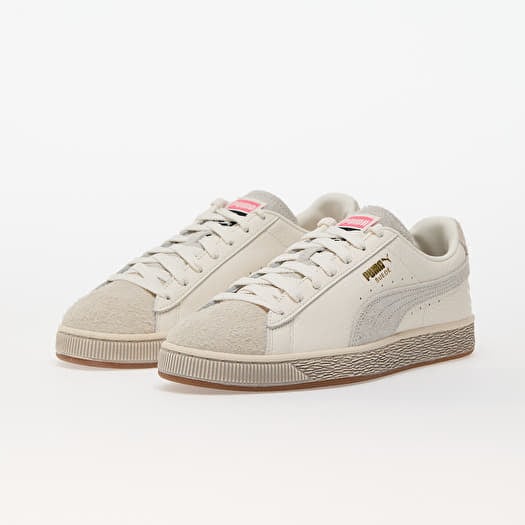 White suede puma sneakers top