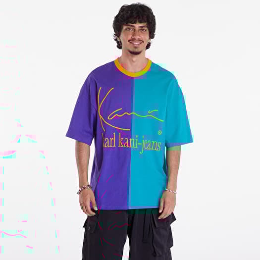 Μπλουζάκι Karl Kani KKJ Block Boxy Tee Petrol/ Purple