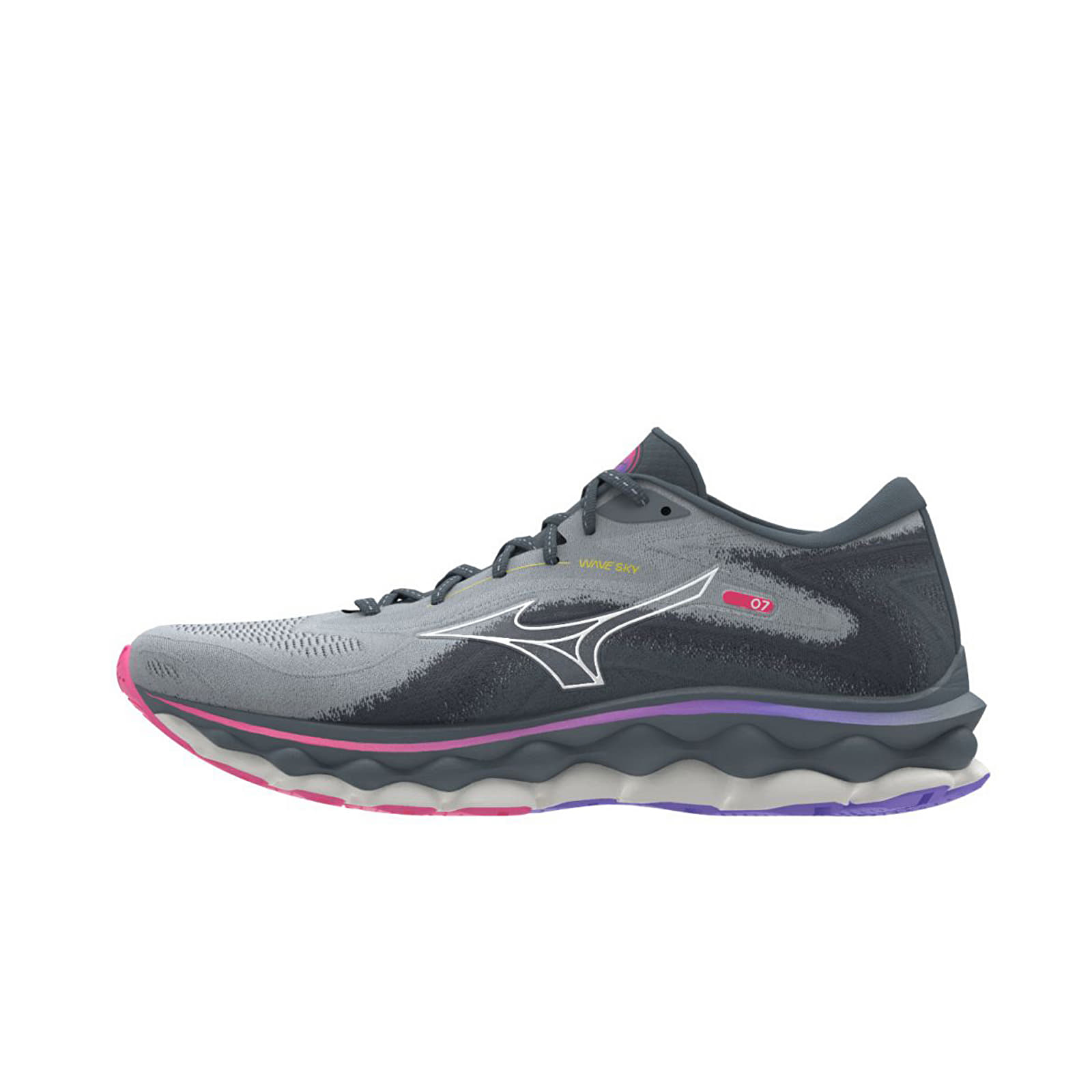 Sneakers und Schuhe für Frauen Mizuno Wave Sky 7 PBlue/ White/ H-VPink