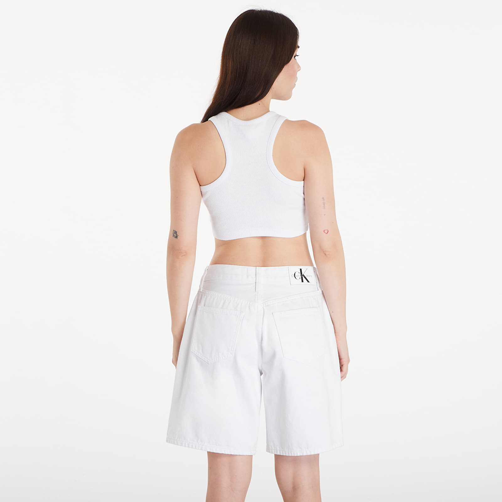 Tops Karl Kani Small Signature Essential Racer Rib Top White
