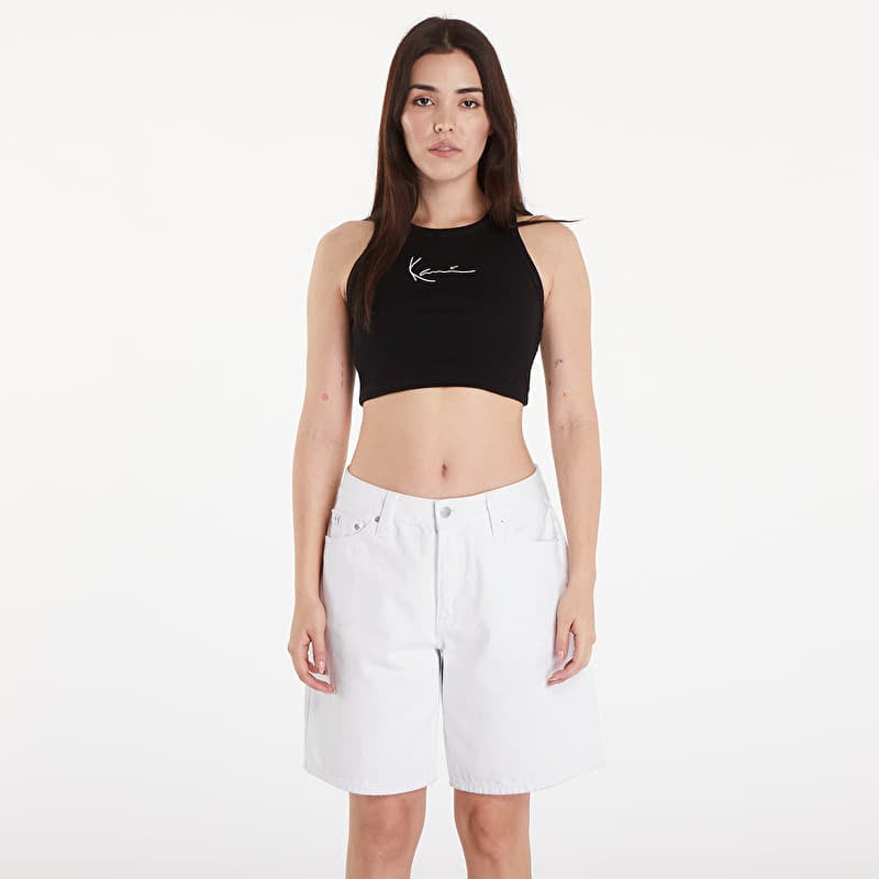 Top Karl Kani Small Signature Essential Racer Rib Top Black