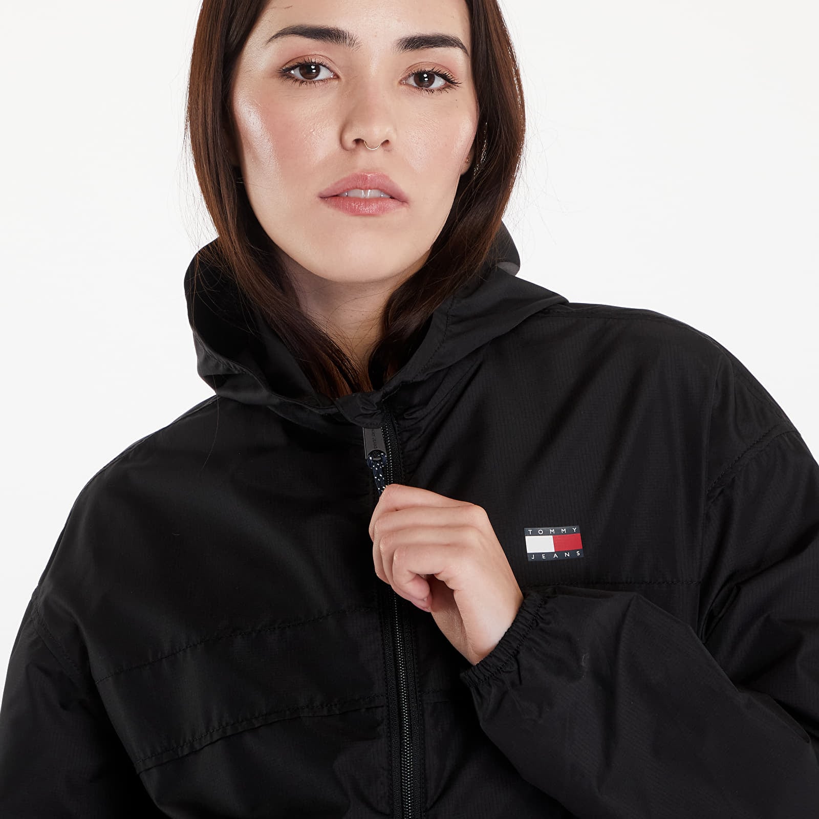 Dámské větrovky Tommy Jeans Light Chicago Jacket Black