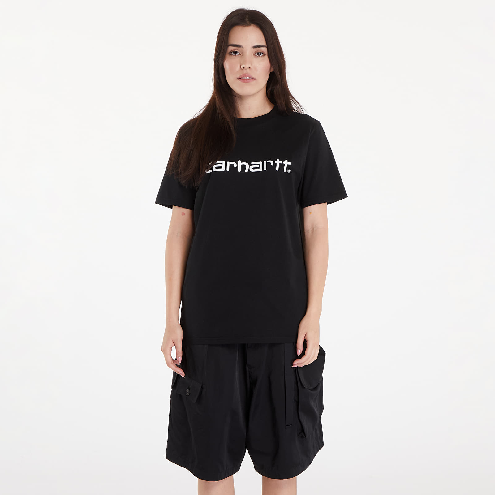 Men's T-shirts Carhartt WIP S/S Script T-Shirt Black/ White 