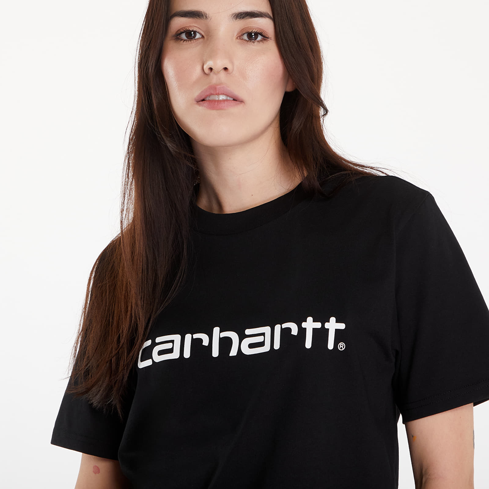 Men's T-shirts Carhartt WIP S/S Script T-Shirt Black/ White 