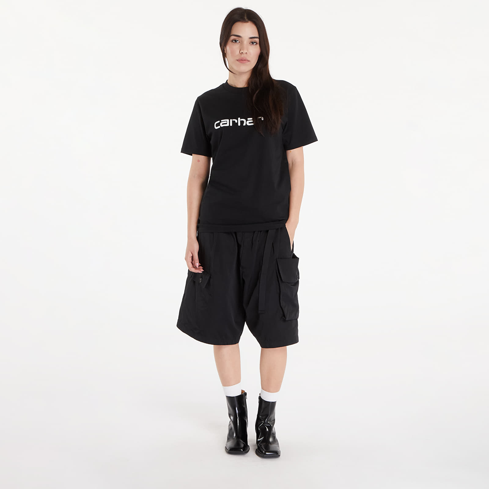 Men's T-shirts Carhartt WIP S/S Script T-Shirt Black/ White 
