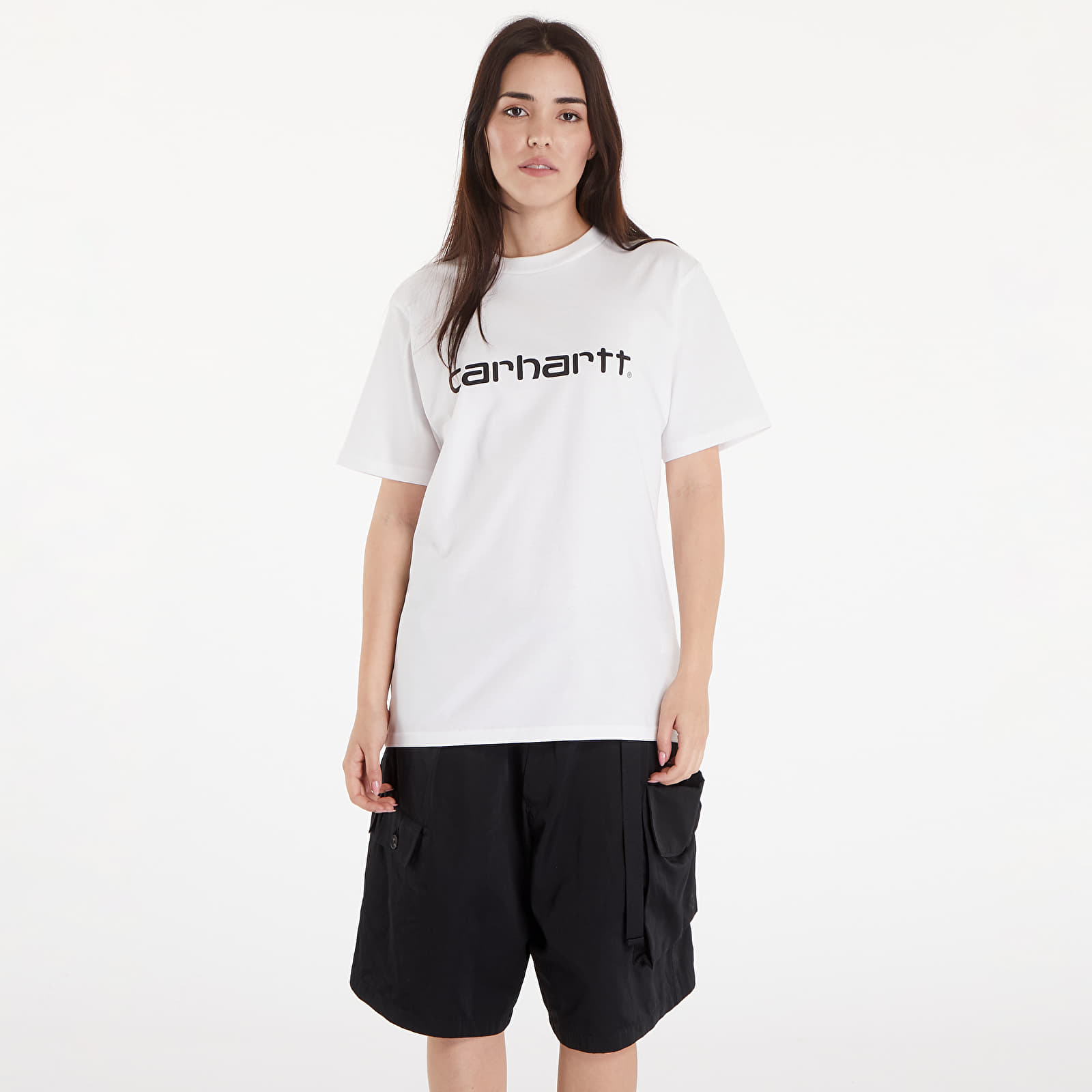 Herren-T-Shirts Carhartt WIP S/S Script T-Shirt White/ Black 