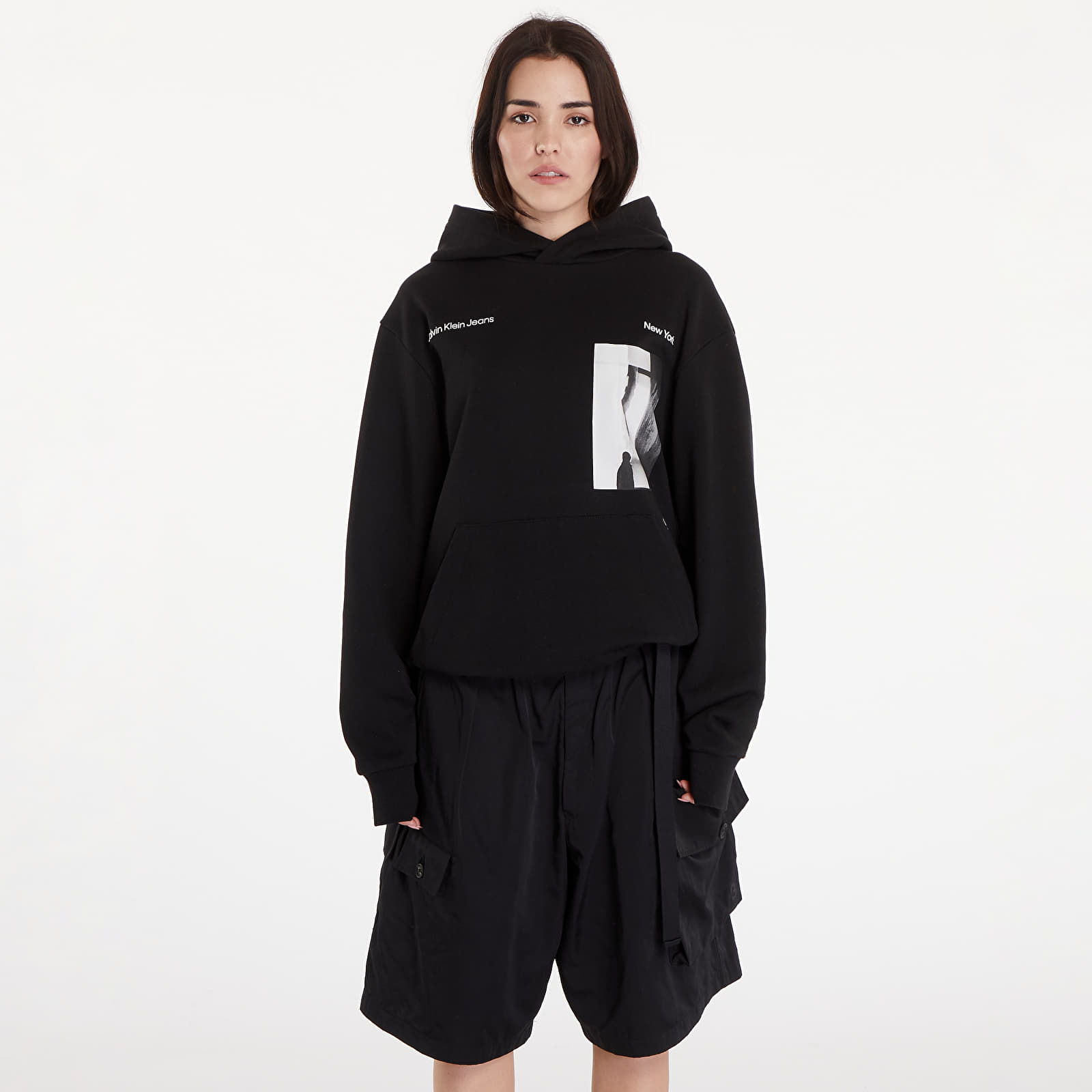 Bluzy męskie Calvin Klein Jeans Serenity Multi Graphic Hoodie UNISEX Black