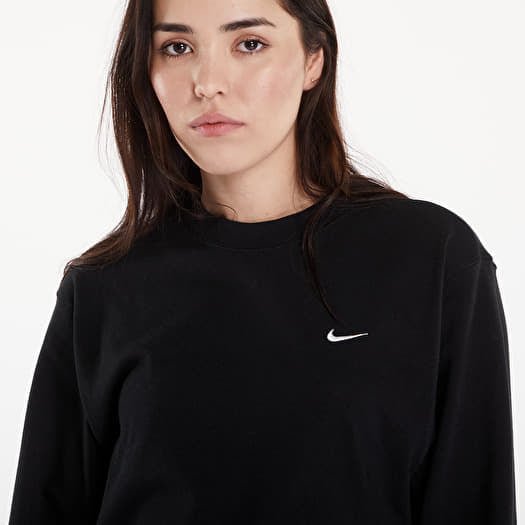 Men s T shirts Nike Solo Swoosh Unisex Long Sleeve Top Black White Queens