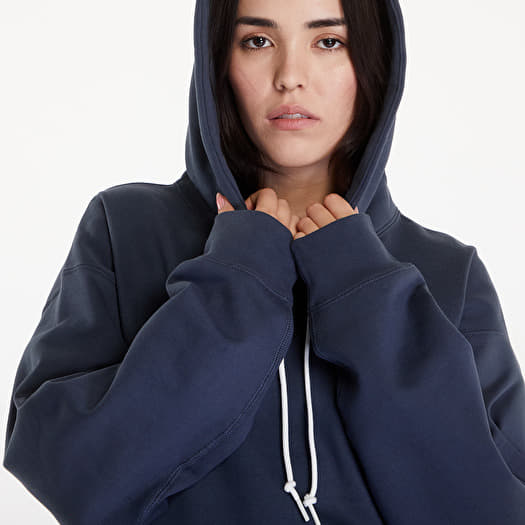 White nike hoodie with blue swoosh 2025