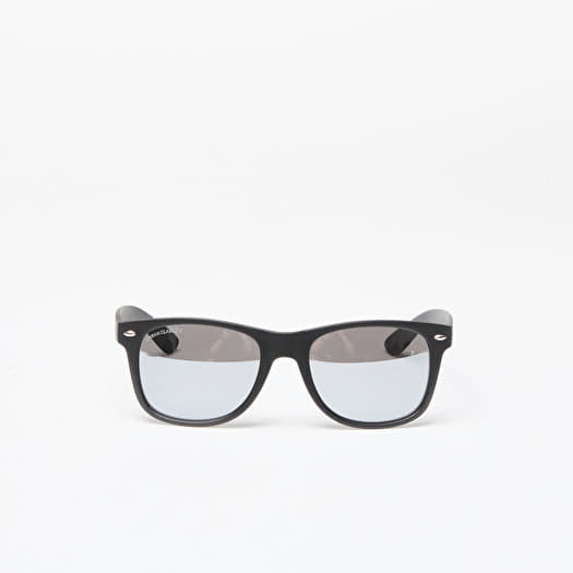 Black frame mirror sunglasses sales