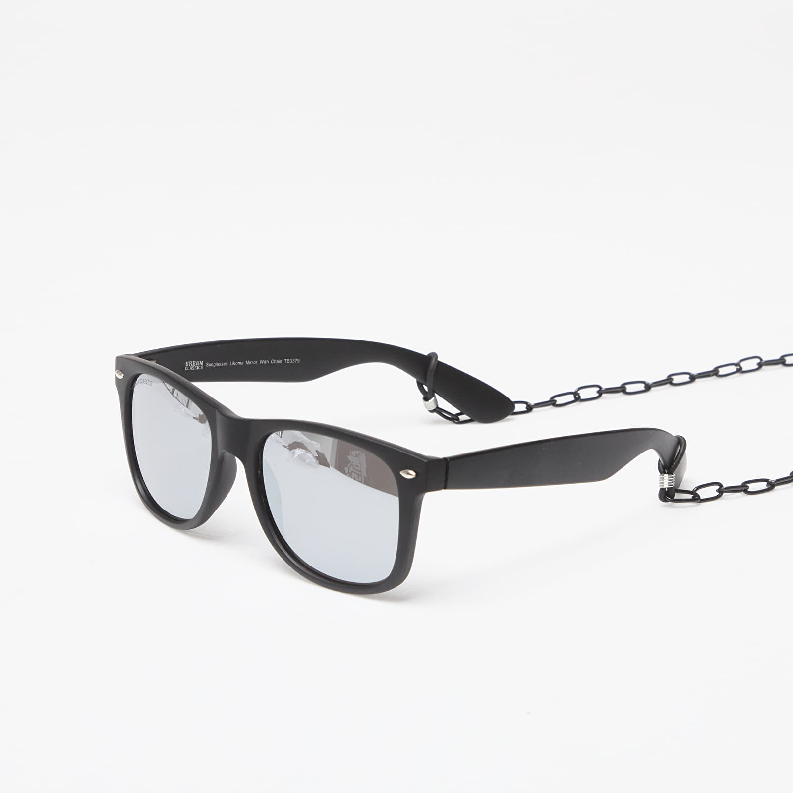 Sluneční brýle Urban Classics Sunglasses Likoma Mirror With Chain Black/ Silver