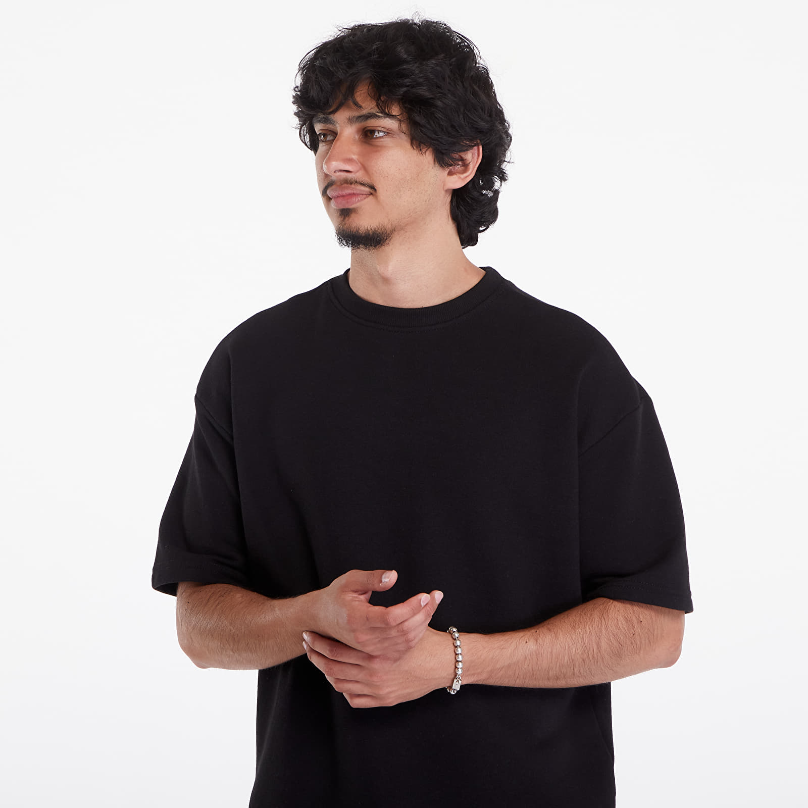 T-Shirts Urban Classics Light Terry T-Shirt Crew Black