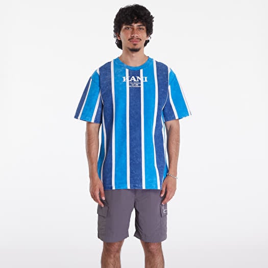 T-shirt Karl Kani Retro Washed Stripe Tee Aqua/ Navy/ White