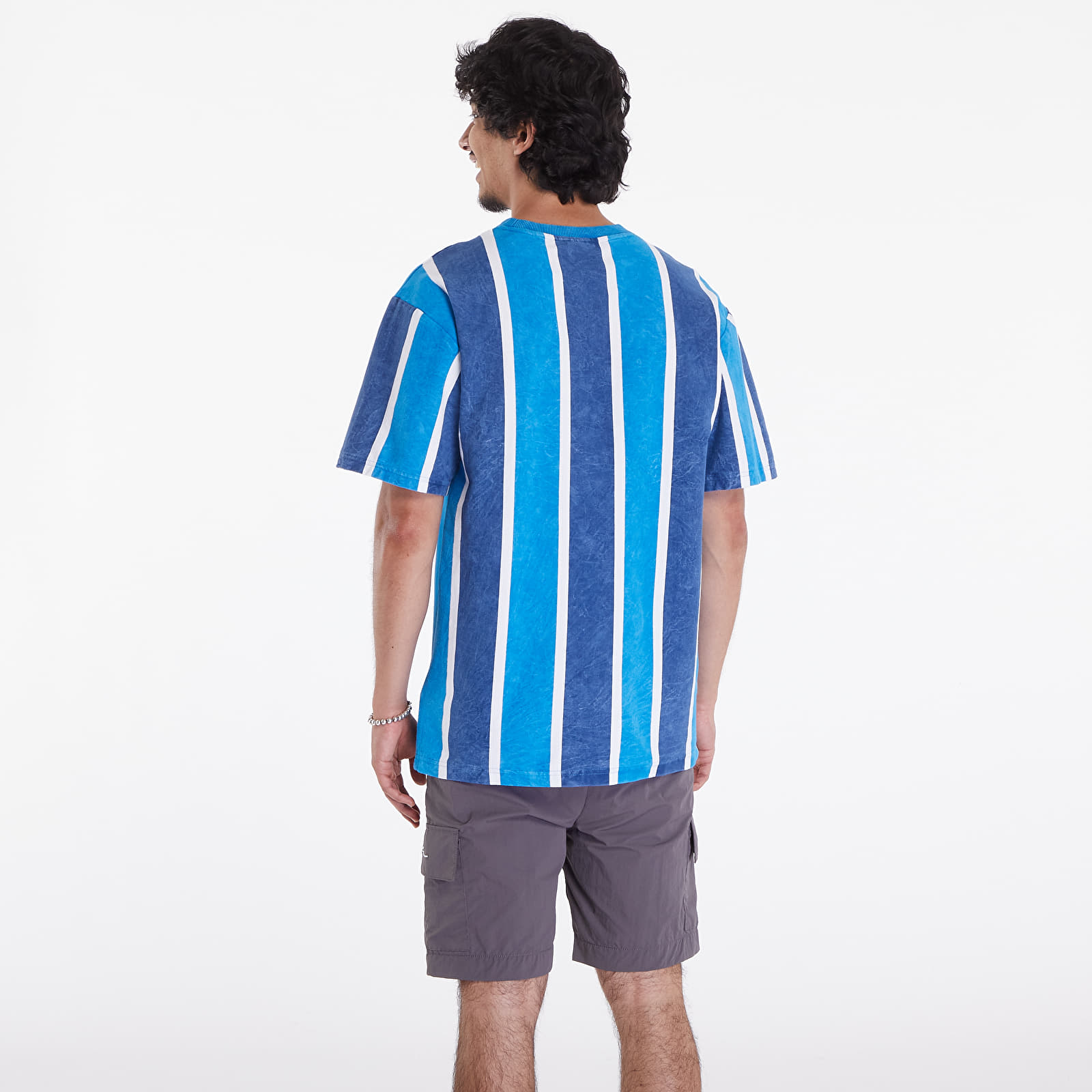 T-Shirts Karl Kani Retro Washed Stripe Tee Aqua/ Navy/ White