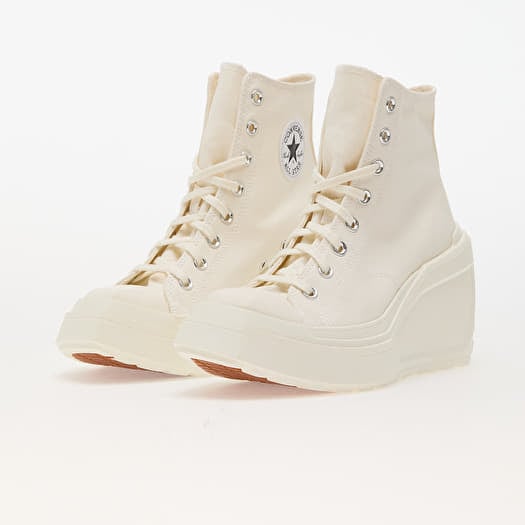 All white converse wedges cheap