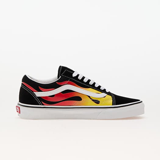 Turnschuhe und Schuhe fur Manner Vans Old Skool Flame Black Tr White Queens