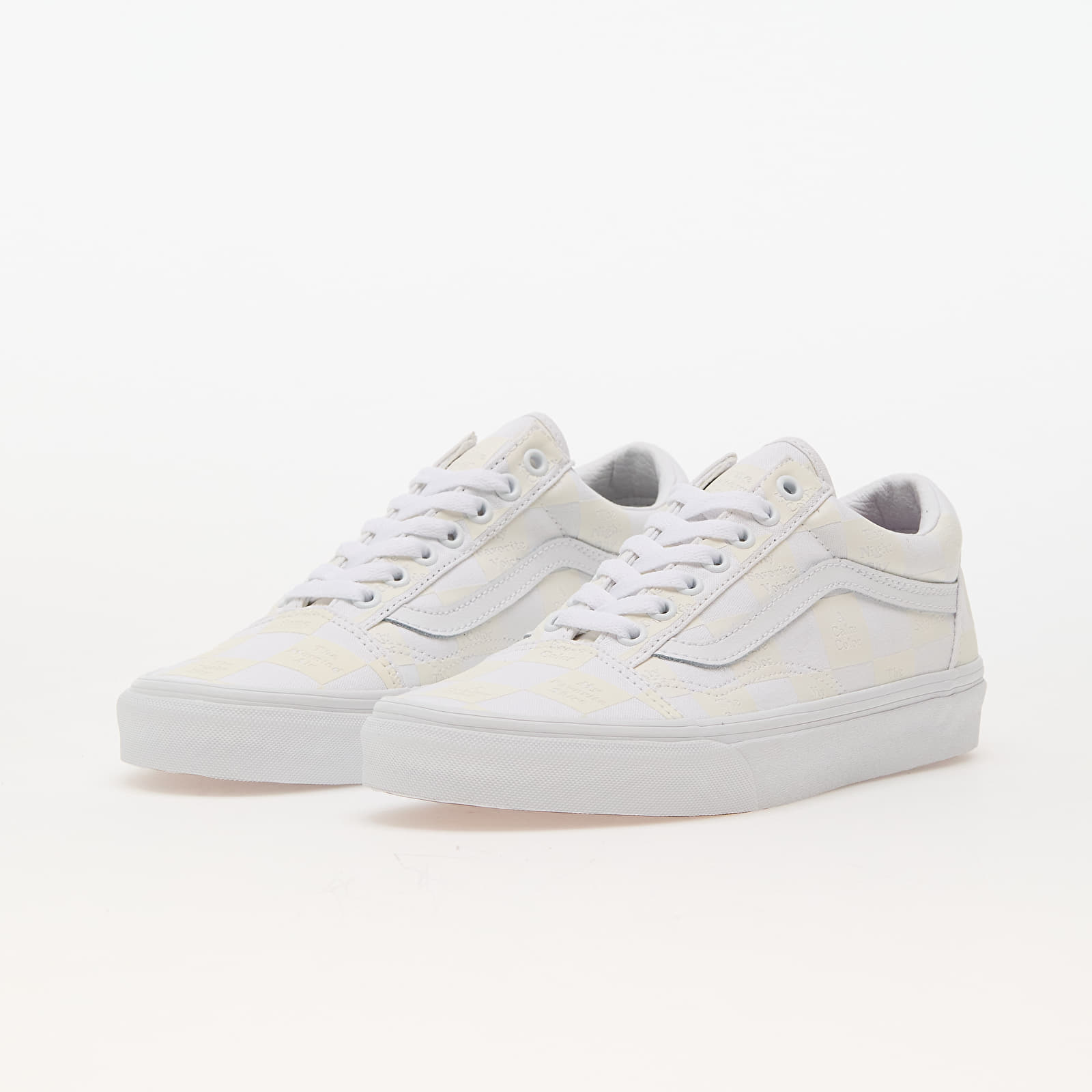 Vans old skool checkerboard weiß hot sale