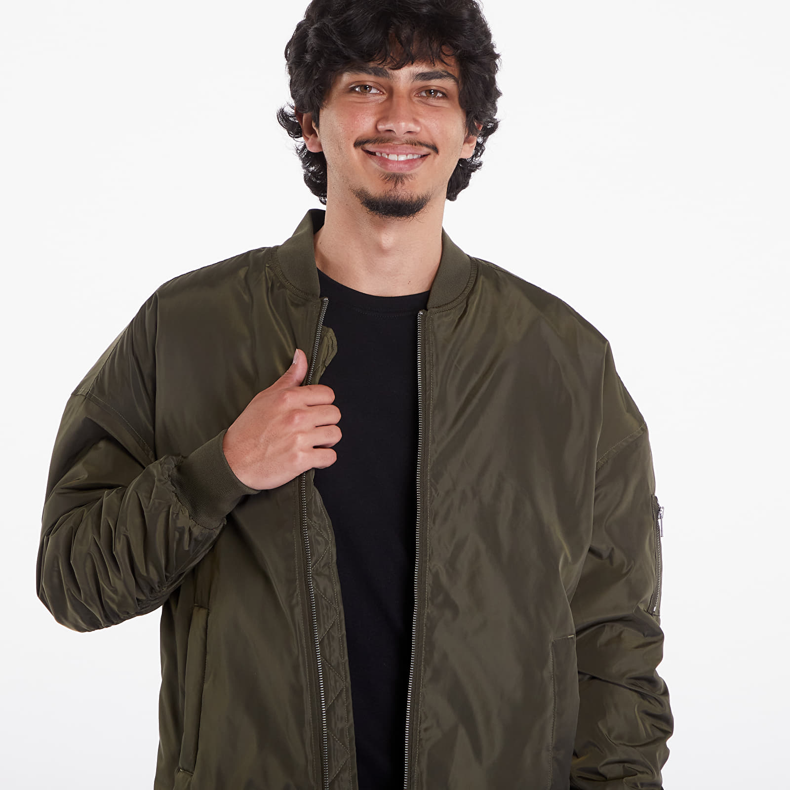 Joped Urban Classics Oversized Bomber Jacket Dark Olive