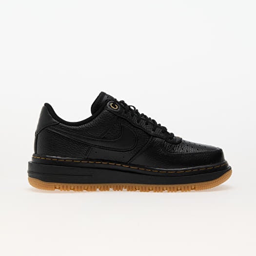 Baskets et chaussures pour hommes Nike Air Force 1 Luxe Black Black Bucktan Gum Yellow Queens