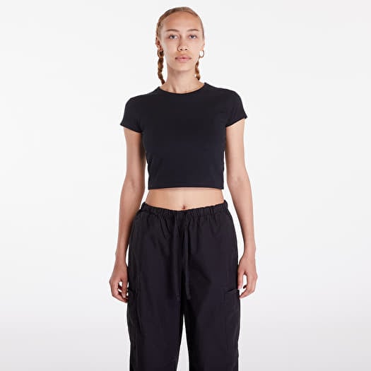 Μπλουζάκι Urban Classics Ladies Stretch Jersey Cropped Tee Black