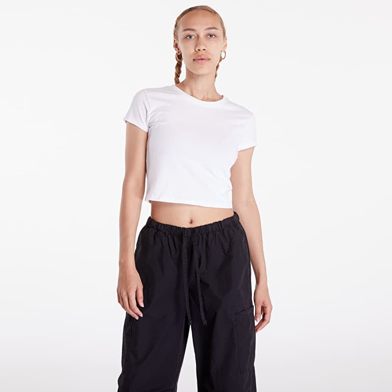 Tričko Urban Classics Ladies Stretch Jersey Cropped Tee White