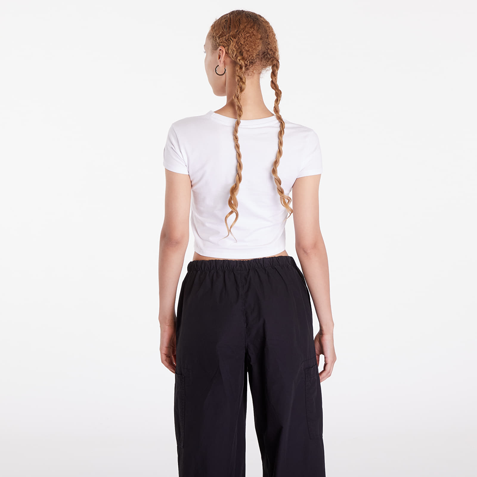T-shirts Urban Classics Ladies Stretch Jersey Cropped Tee White